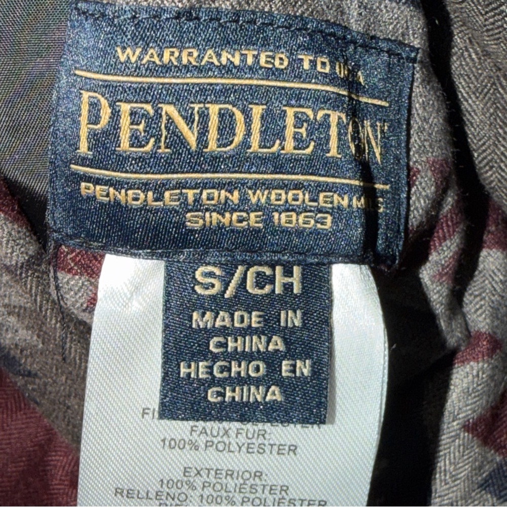 Pendleton Reversible Winter JACKET BLACK/ Maroon … - image 3